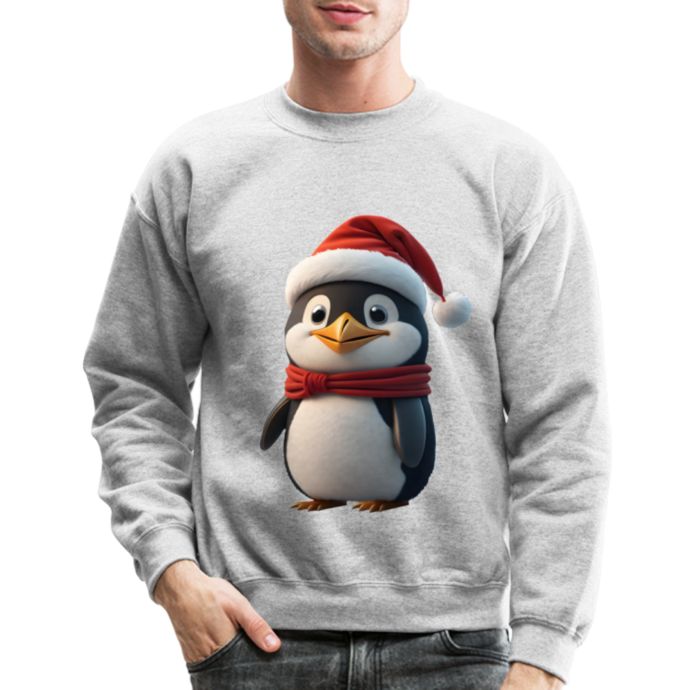 Unisex Crewneck Sweatshirt | Penguim | Chritmas | Holiday - heather gray