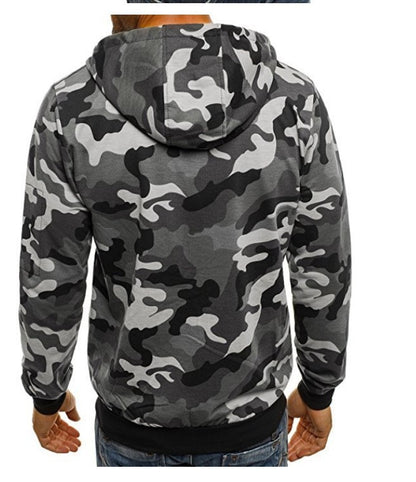 Camouflage Cardigan Hoodies for Men