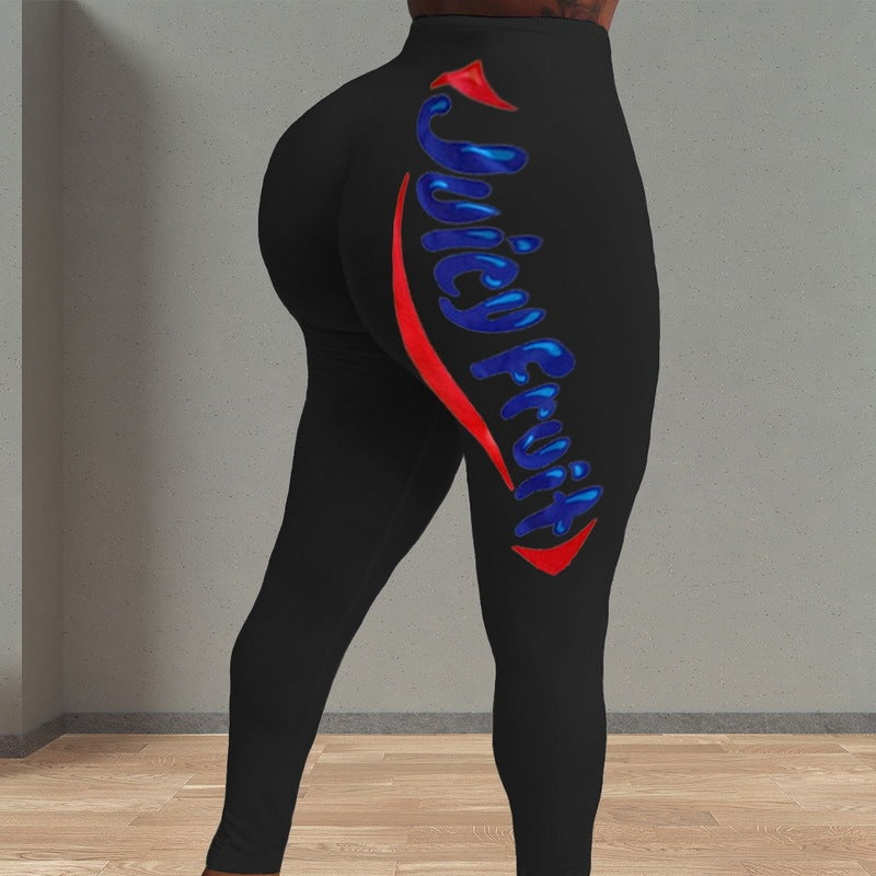 European And American Women's Tight-fitting Printed Leggings Trousers Yoga Pants