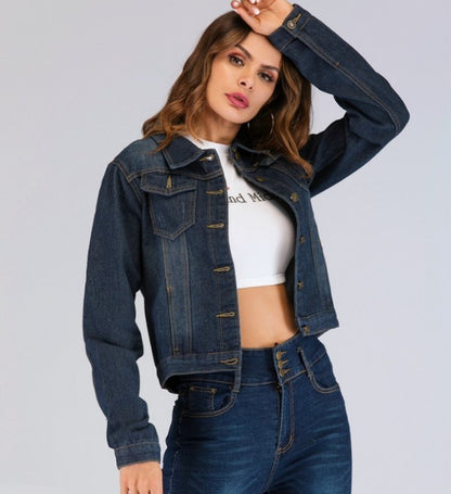 Women's Slim Denim Jacket Women's Short Loose Jacket Denim Jacket