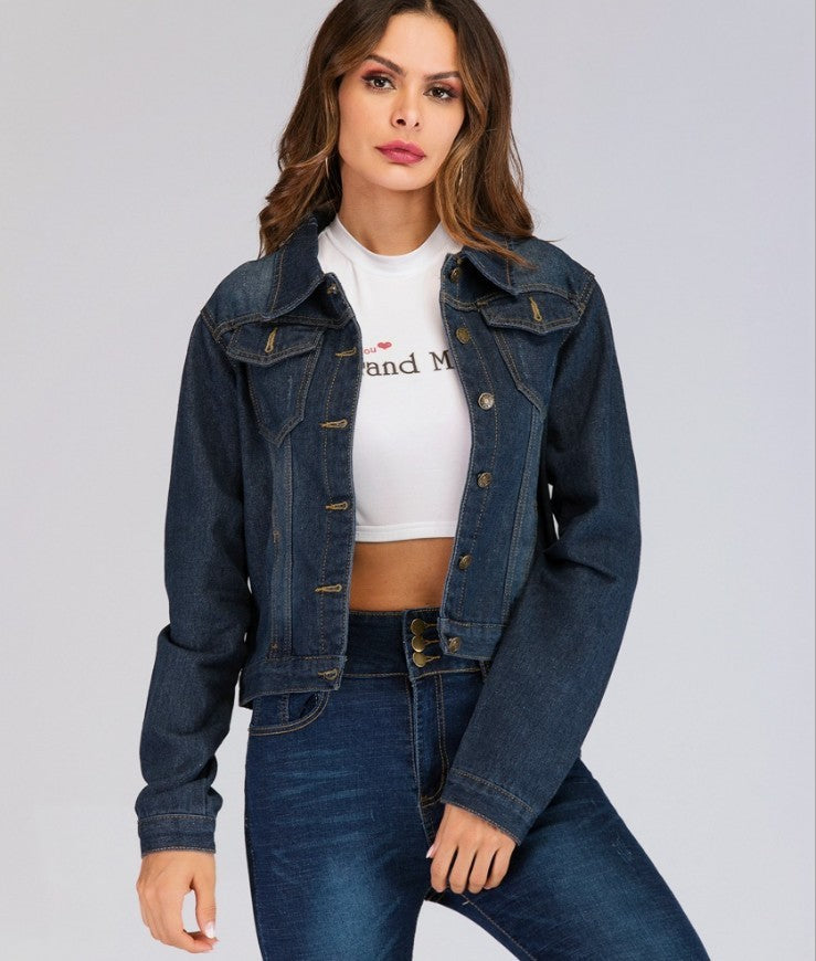 Women's Slim Denim Jacket Women's Short Loose Jacket Denim Jacket