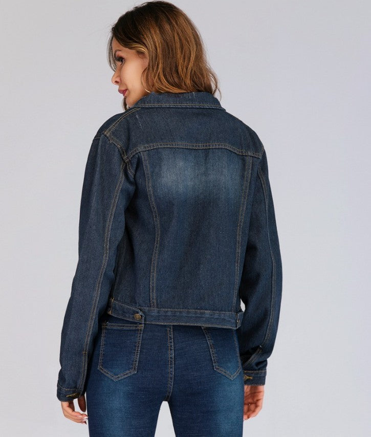 Women's Slim Denim Jacket Women's Short Loose Jacket Denim Jacket