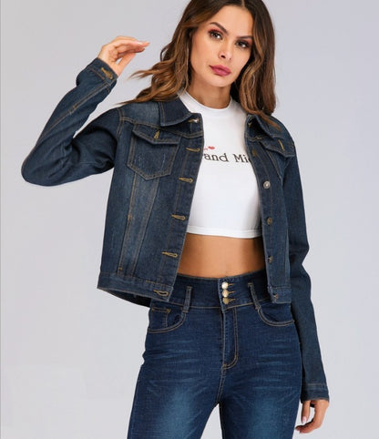 Women's Slim Denim Jacket Women's Short Loose Jacket Denim Jacket