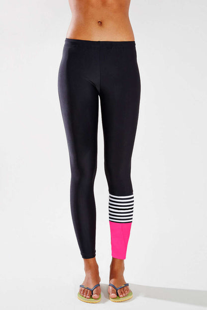 Summer Leggings And Striped Stretch Sports Leggings Yoga Cropped Pants