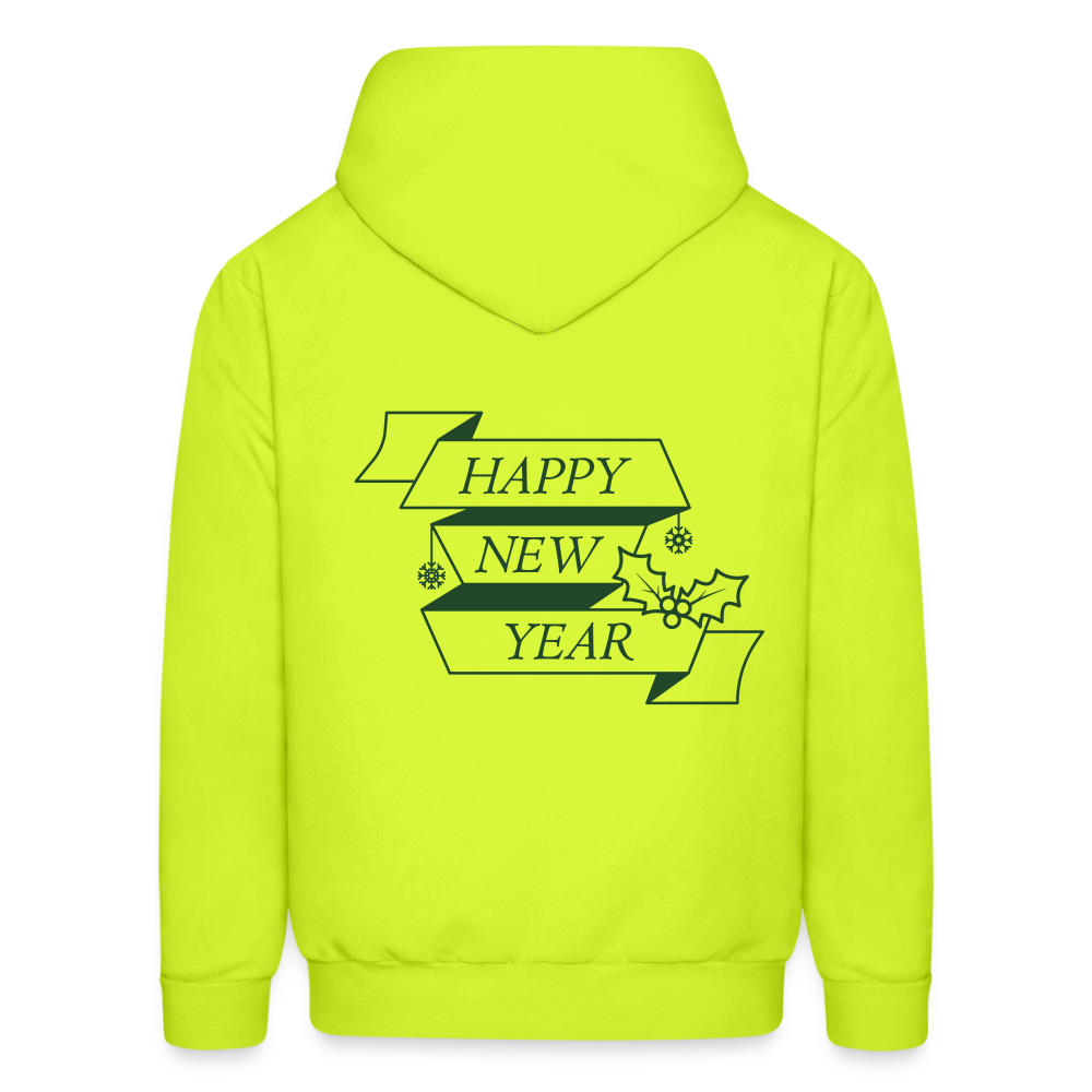 Happy New Year 2025 | Men's Hoodie - safety green