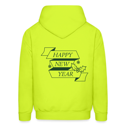 Happy New Year 2025 | Men's Hoodie - safety green