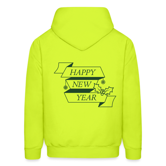 Happy New Year 2025 | Men's Hoodie - safety green