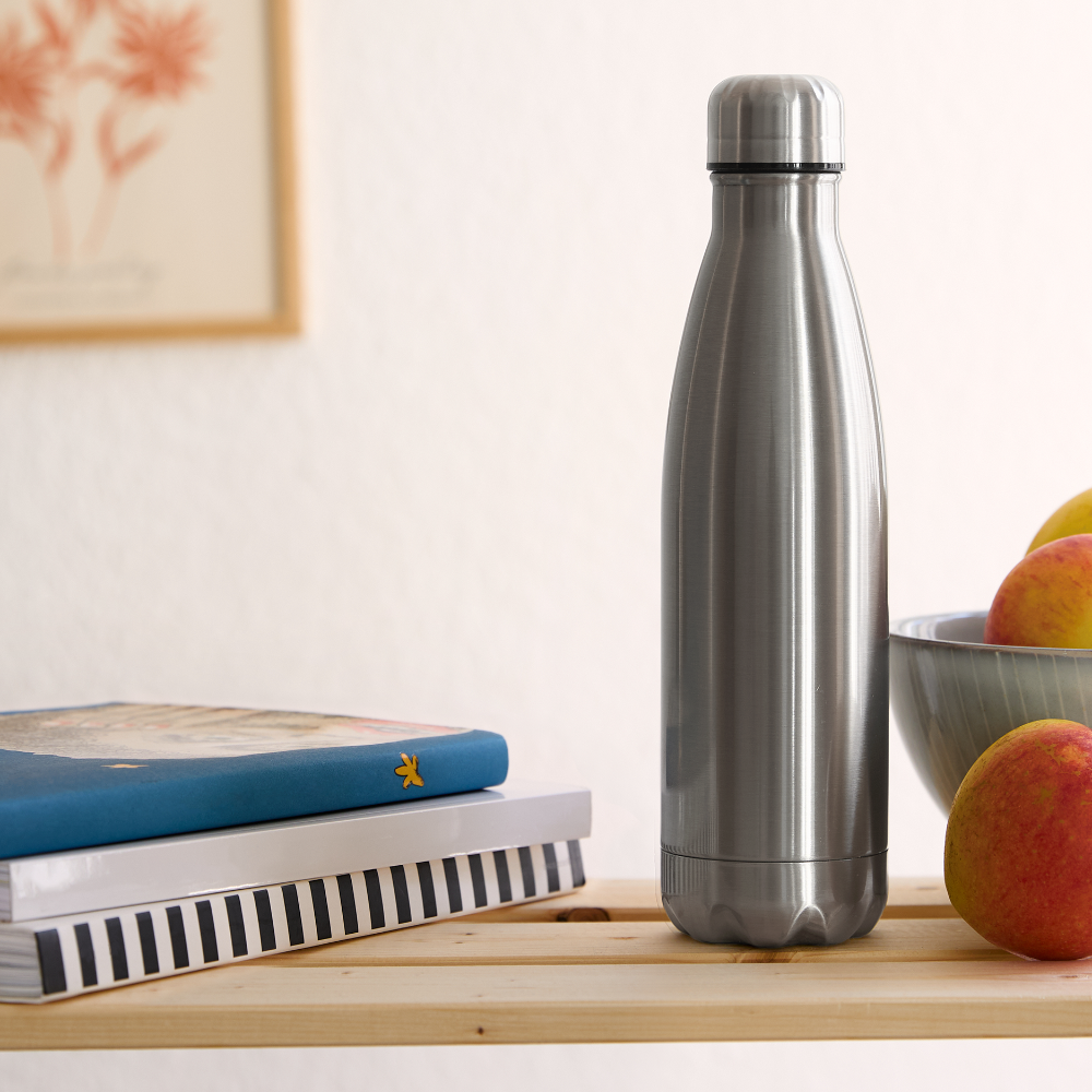 Insulated Stainless Steel Water Bottle - silver