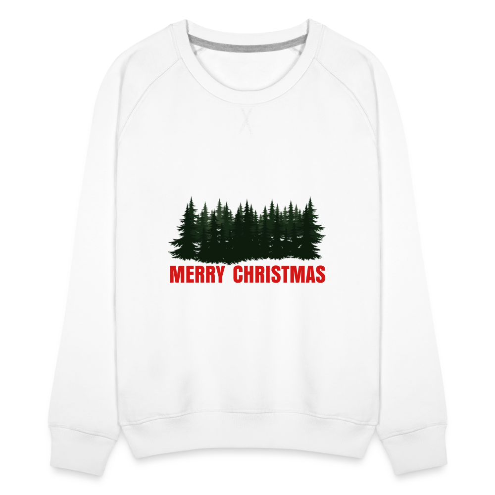 Merry Christmas Women’s Premium Sweatshirt - white