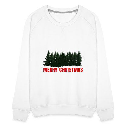 Merry Christmas Women’s Premium Sweatshirt - white