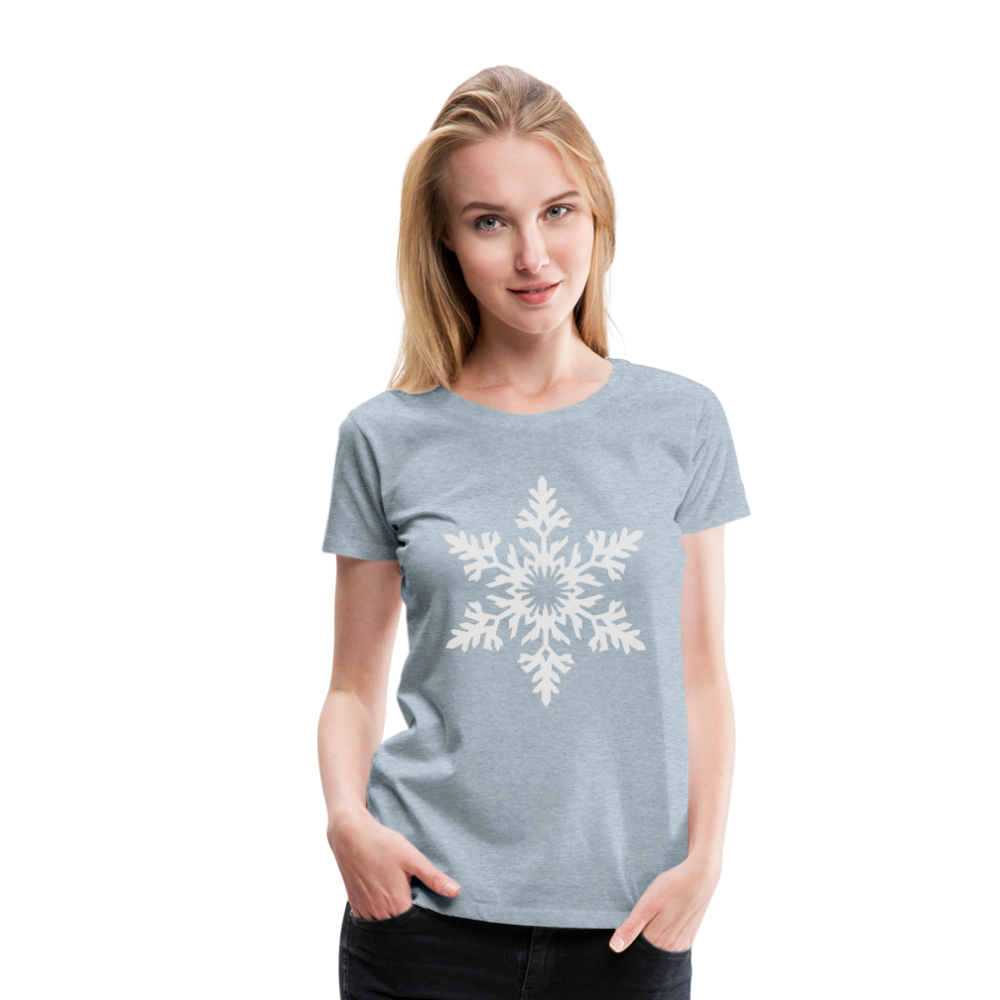 Snowflake Design T-Shirt For Women | Women’s Premium T-Shirt - heather ice blue