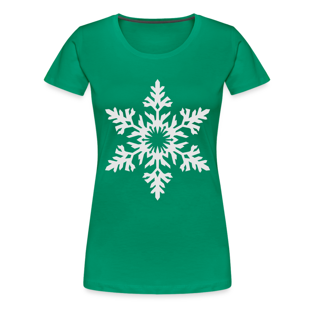 Snowflake Design T-Shirt For Women | Women’s Premium T-Shirt - kelly green