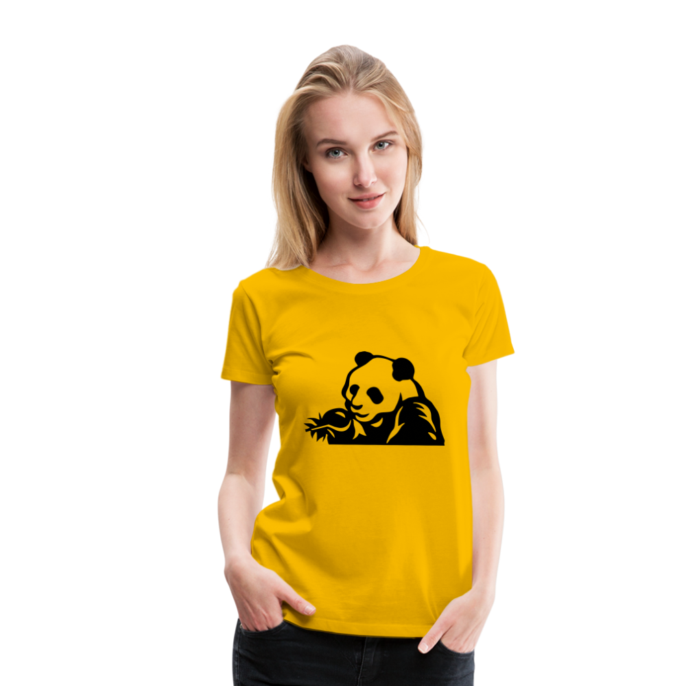 Panda Design T-Shirts for Women | Women’s Premium T-Shirt - sun yellow