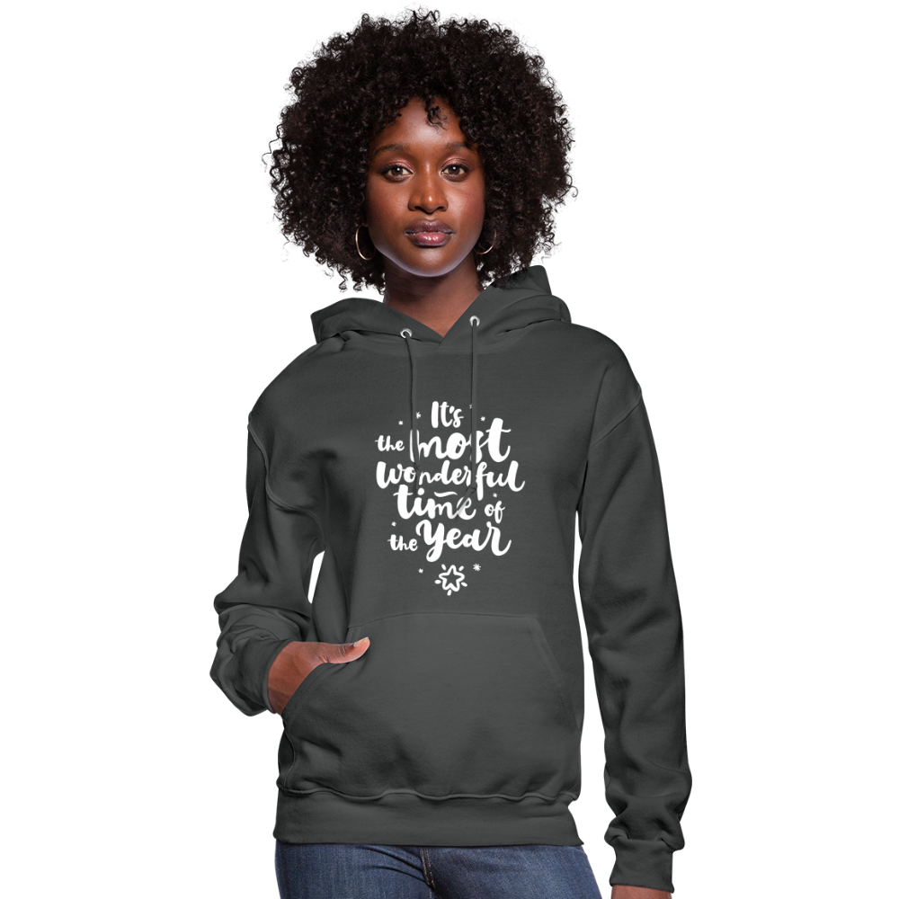 Christmas Hoodies for Her | It's the most wonderful time of the Year |Women's Hoodie - asphalt