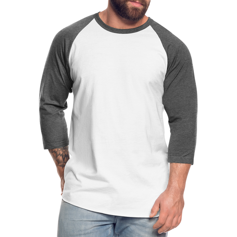 Baseball T-Shirt– Timeless Style & Comfort - white/charcoal