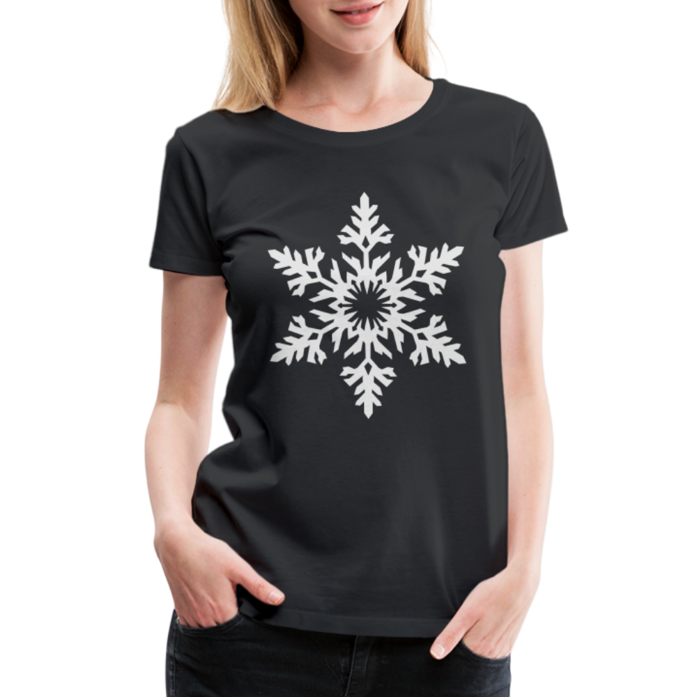 Snowflake Design T-Shirt For Women | Women’s Premium T-Shirt - black