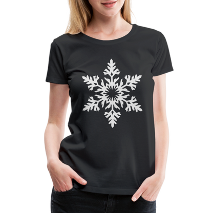 Snowflake Design T-Shirt For Women | Women’s Premium T-Shirt - black