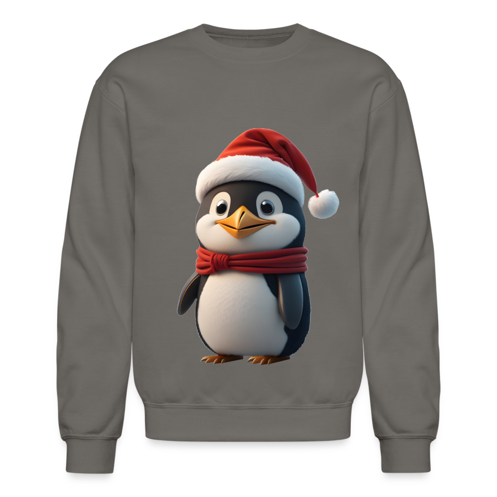 Unisex Crewneck Sweatshirt | Penguim | Chritmas | Holiday - asphalt gray