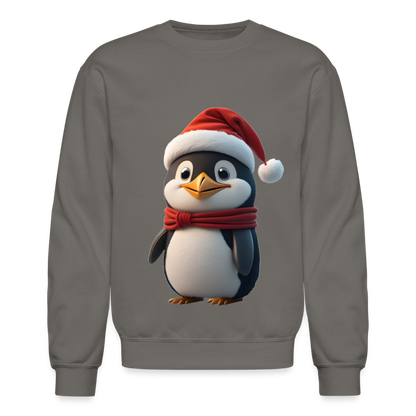 Unisex Crewneck Sweatshirt | Penguim | Chritmas | Holiday - asphalt gray