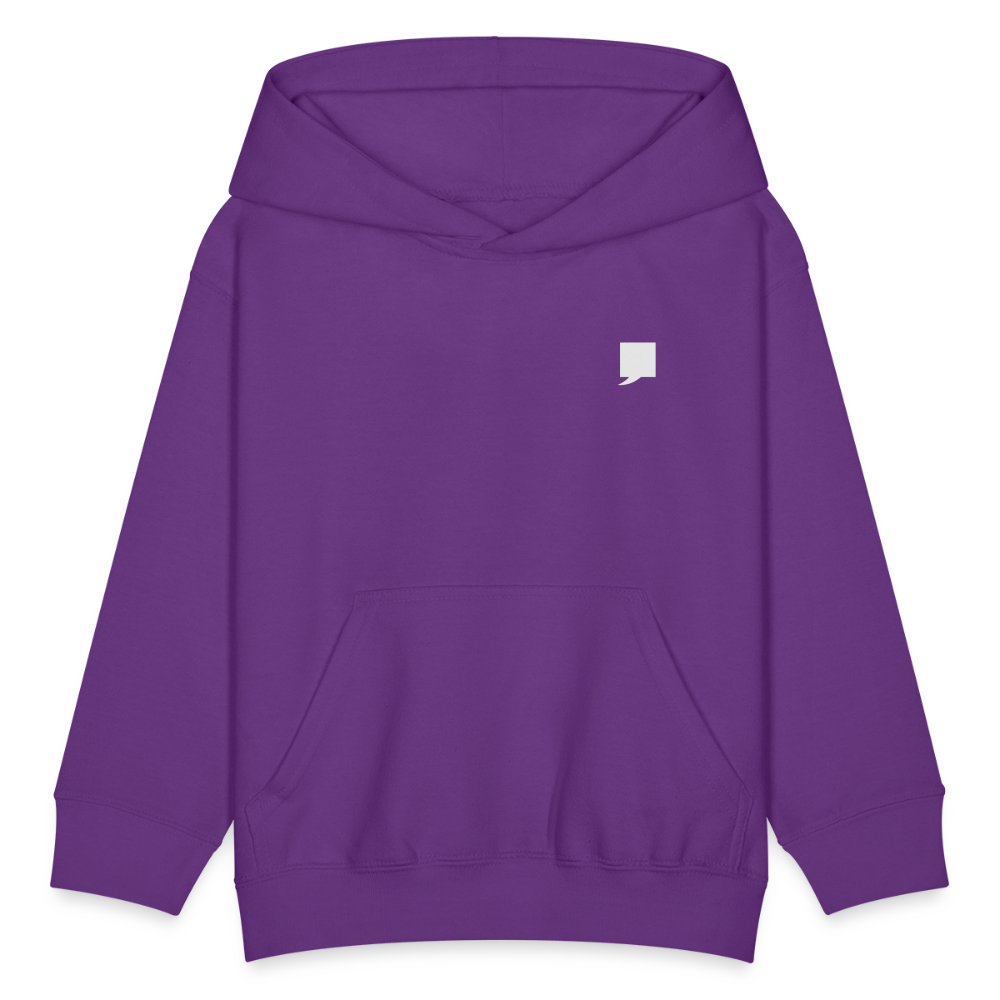 Kids' Hoodie-  "King No. 1" Back Print - purple