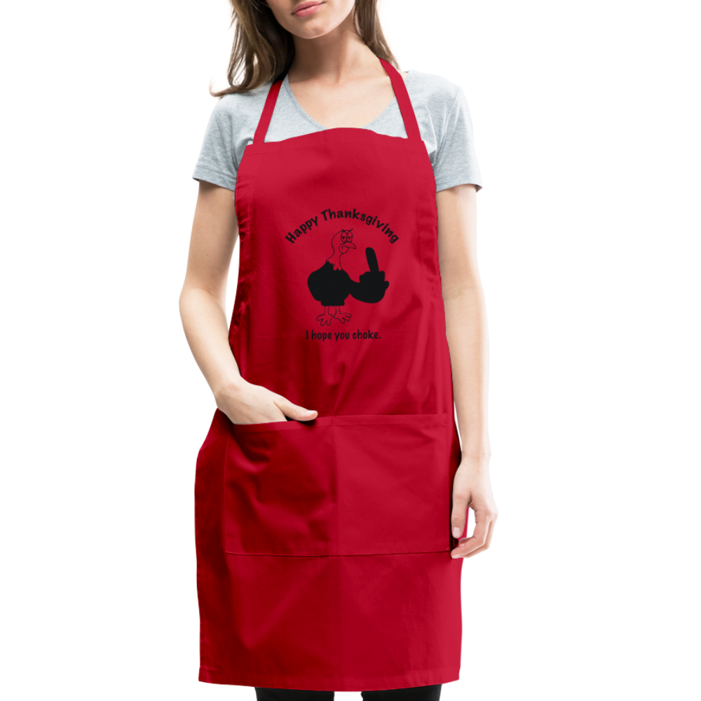 Happy Thanksgiving Apron | Adjustable Apron - red