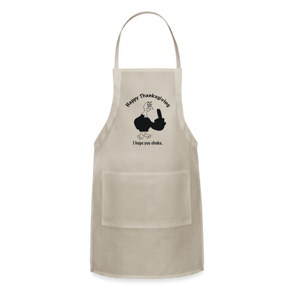 Happy Thanksgiving Apron | Adjustable Apron - natural