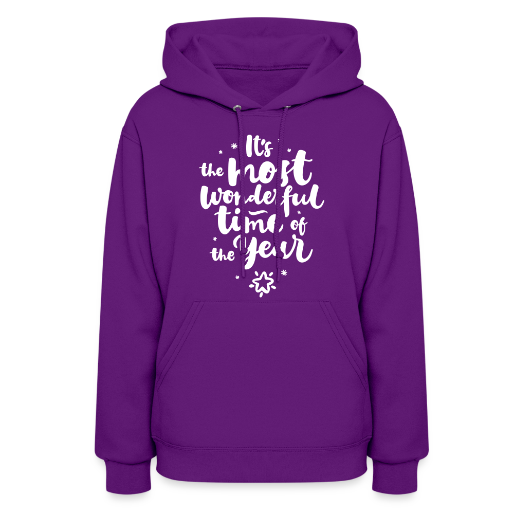 Christmas Hoodies for Her | It's the most wonderful time of the Year |Women's Hoodie - purple