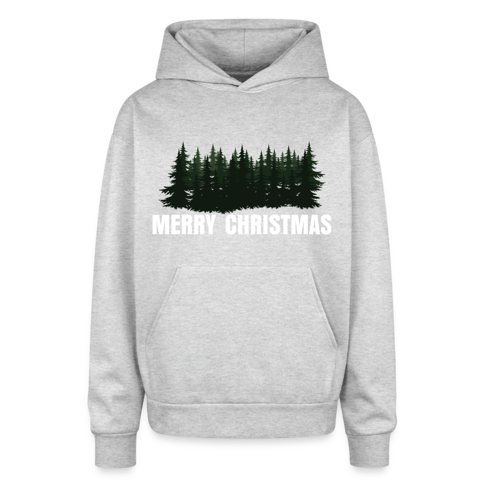 Merry Christmas Hooded Oversized Sweatshirts | Oversized Hooded Sweatshirt - heather grey