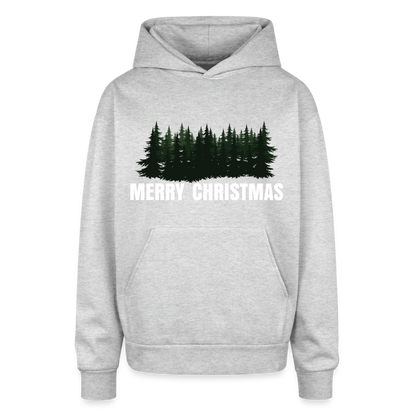 Merry Christmas Hooded Oversized Sweatshirts | Oversized Hooded Sweatshirt - heather grey