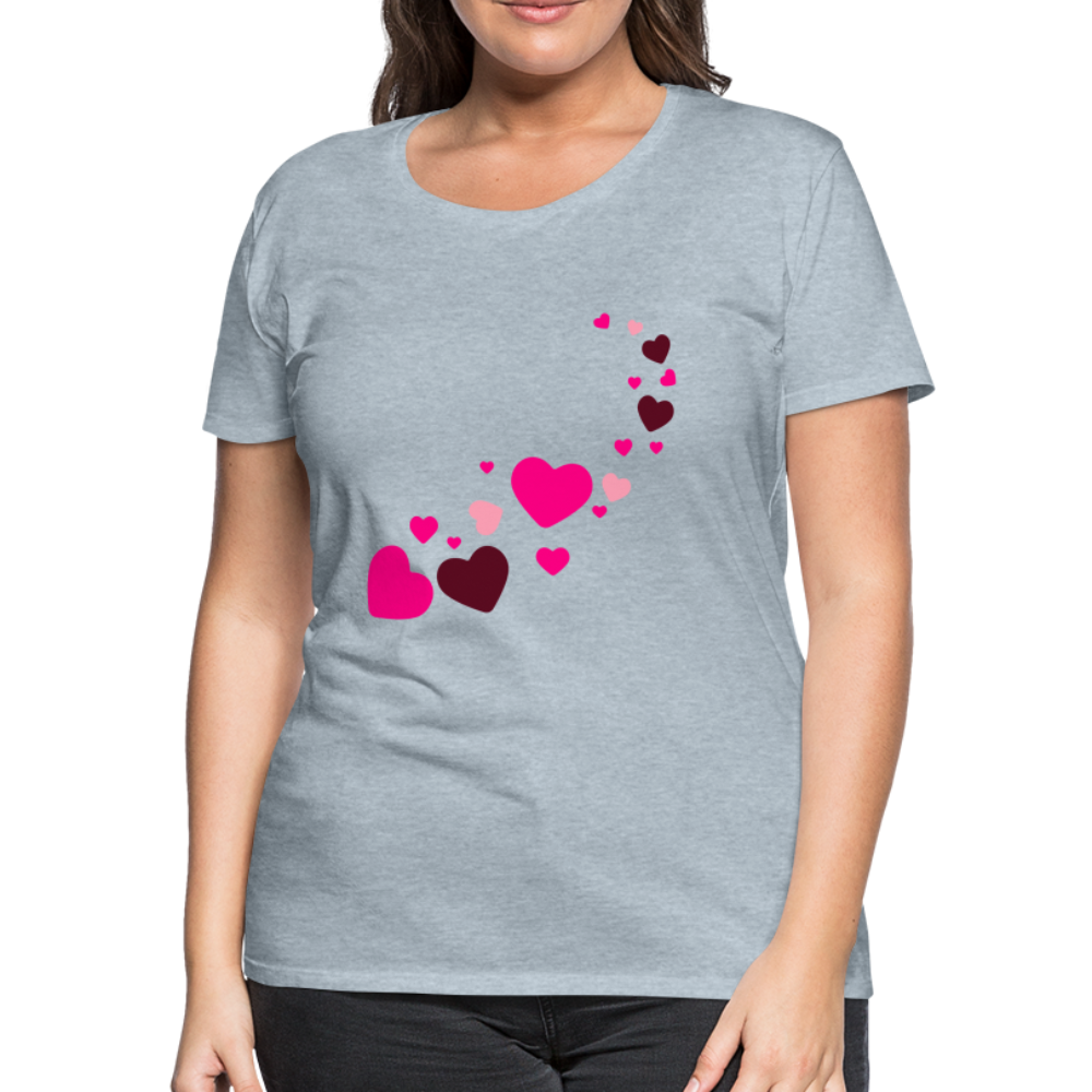 Magic Hearts | Women’s Premium T-Shirt - heather ice blue