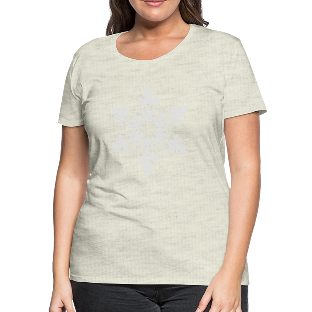 Snowflake Design T-Shirt For Women | Women’s Premium T-Shirt - heather oatmeal