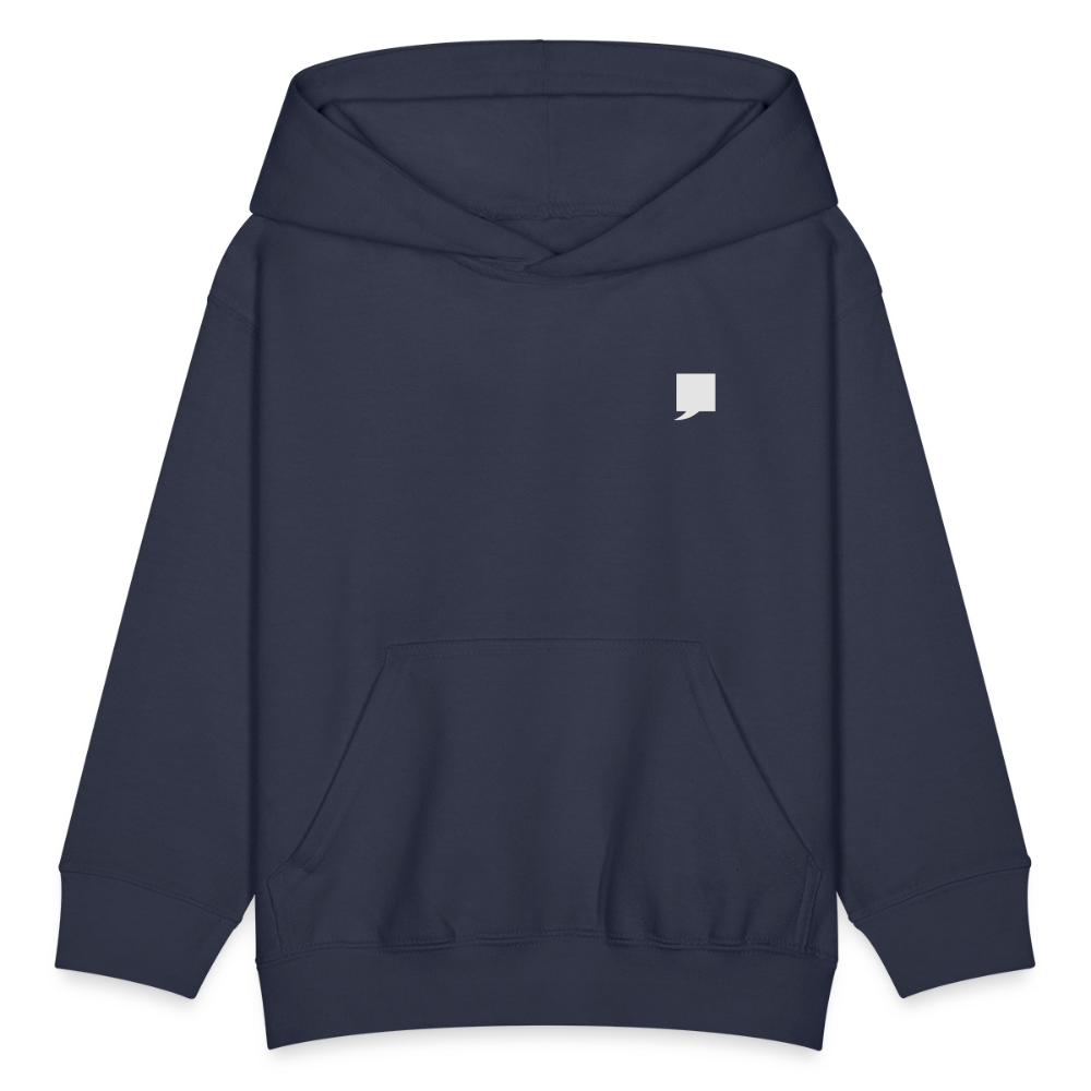 Kids' Hoodie-  "King No. 1" Back Print - navy