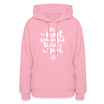 Christmas Hoodies for Her | It's the most wonderful time of the Year |Women's Hoodie - classic pink