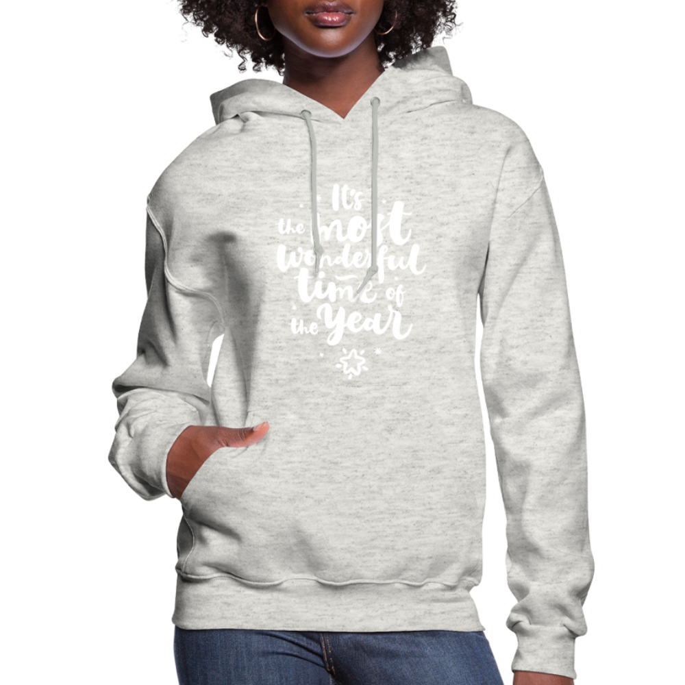 Christmas Hoodies for Her | It's the most wonderful time of the Year |Women's Hoodie - heather oatmeal