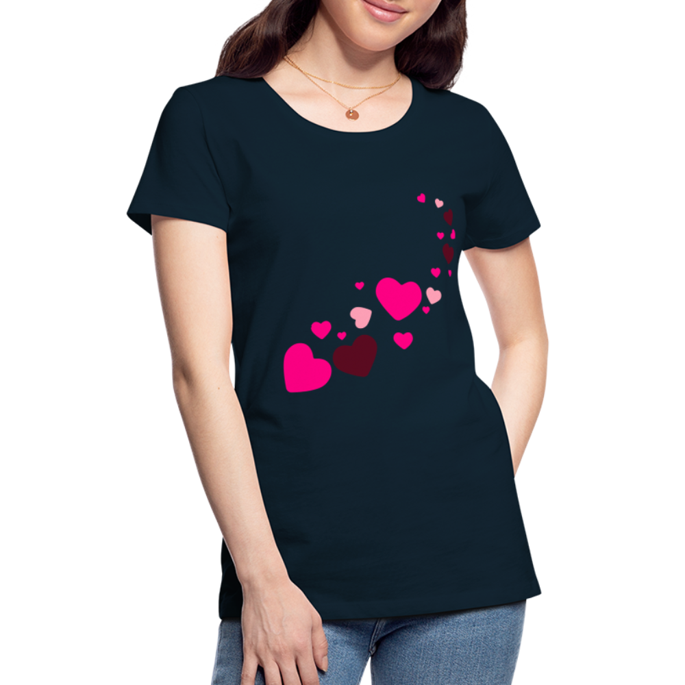 Magic Hearts | Women’s Premium T-Shirt - deep navy