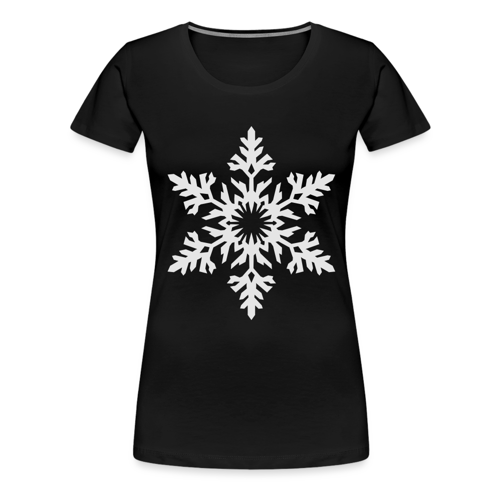 Snowflake Design T-Shirt For Women | Women’s Premium T-Shirt - black