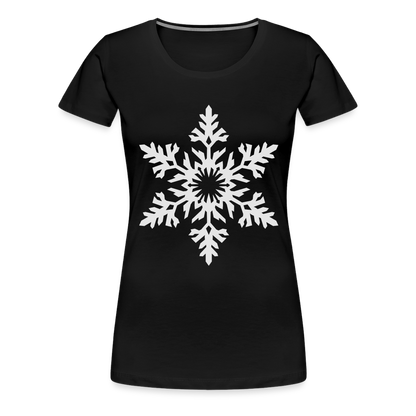 Snowflake Design T-Shirt For Women | Women’s Premium T-Shirt - black