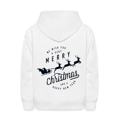 Kids' Hoodie- Merry Christmas And Happy New Year - white