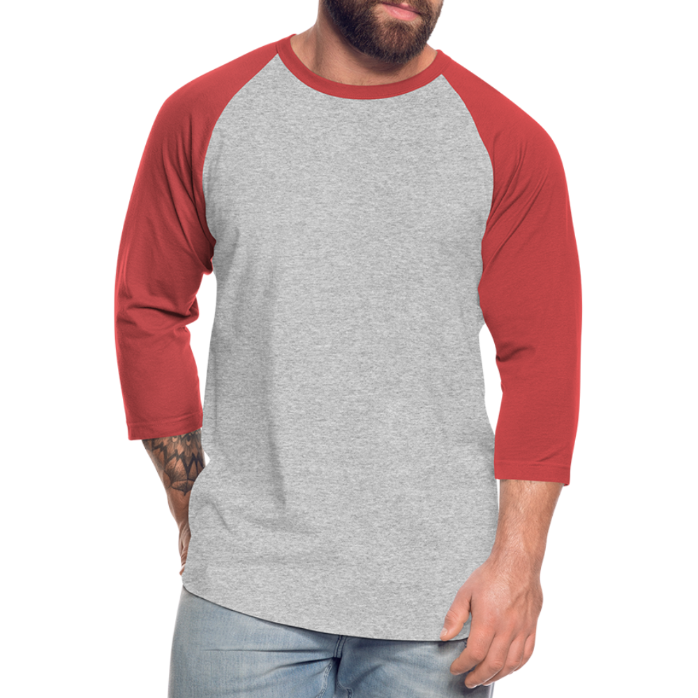 Baseball T-Shirt– Timeless Style & Comfort - heather gray/red