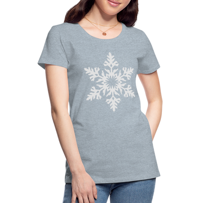 Snowflake Design T-Shirt For Women | Women’s Premium T-Shirt - heather ice blue