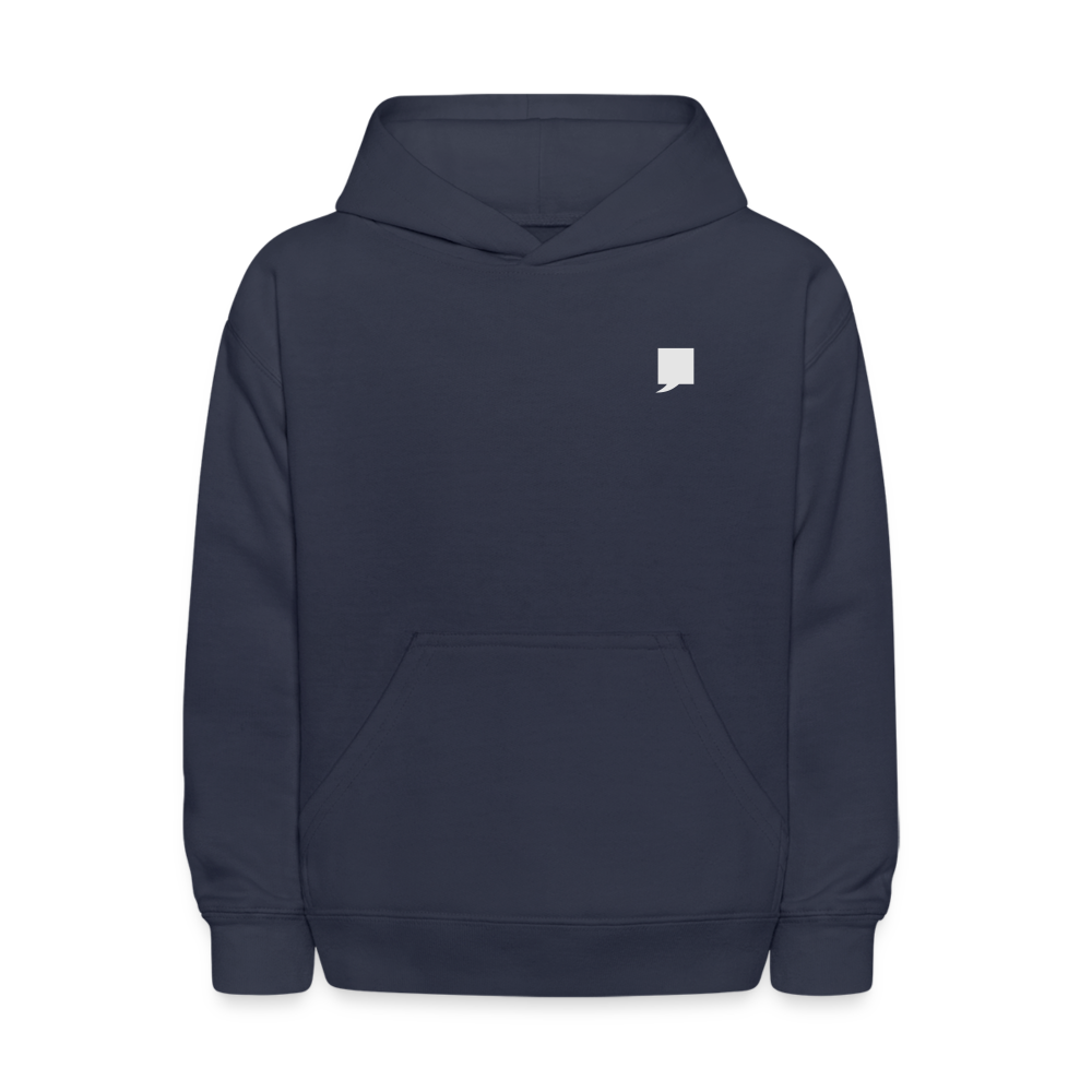 Kids' Hoodie-  "King No. 1" Back Print - navy