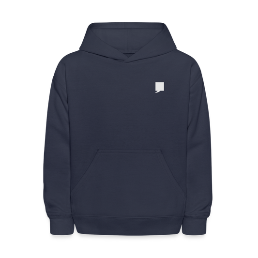 Kids' Hoodie-  "King No. 1" Back Print - navy