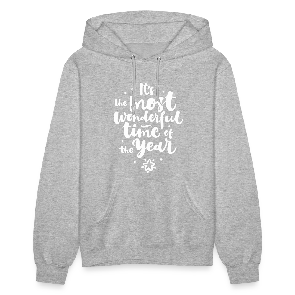 Christmas Hoodies for Her | It's the most wonderful time of the Year |Women's Hoodie - heather gray