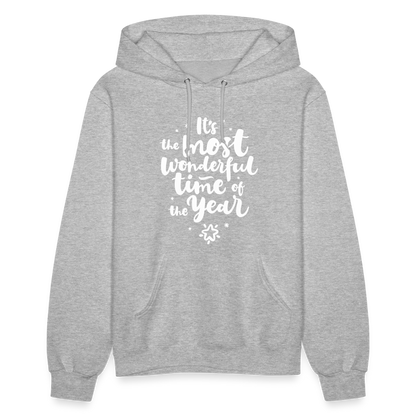 Christmas Hoodies for Her | It's the most wonderful time of the Year |Women's Hoodie - heather gray