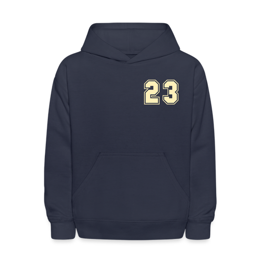 Number (No.)-23 Kids' Hoodie- Comfortable Game Hoodie - navy