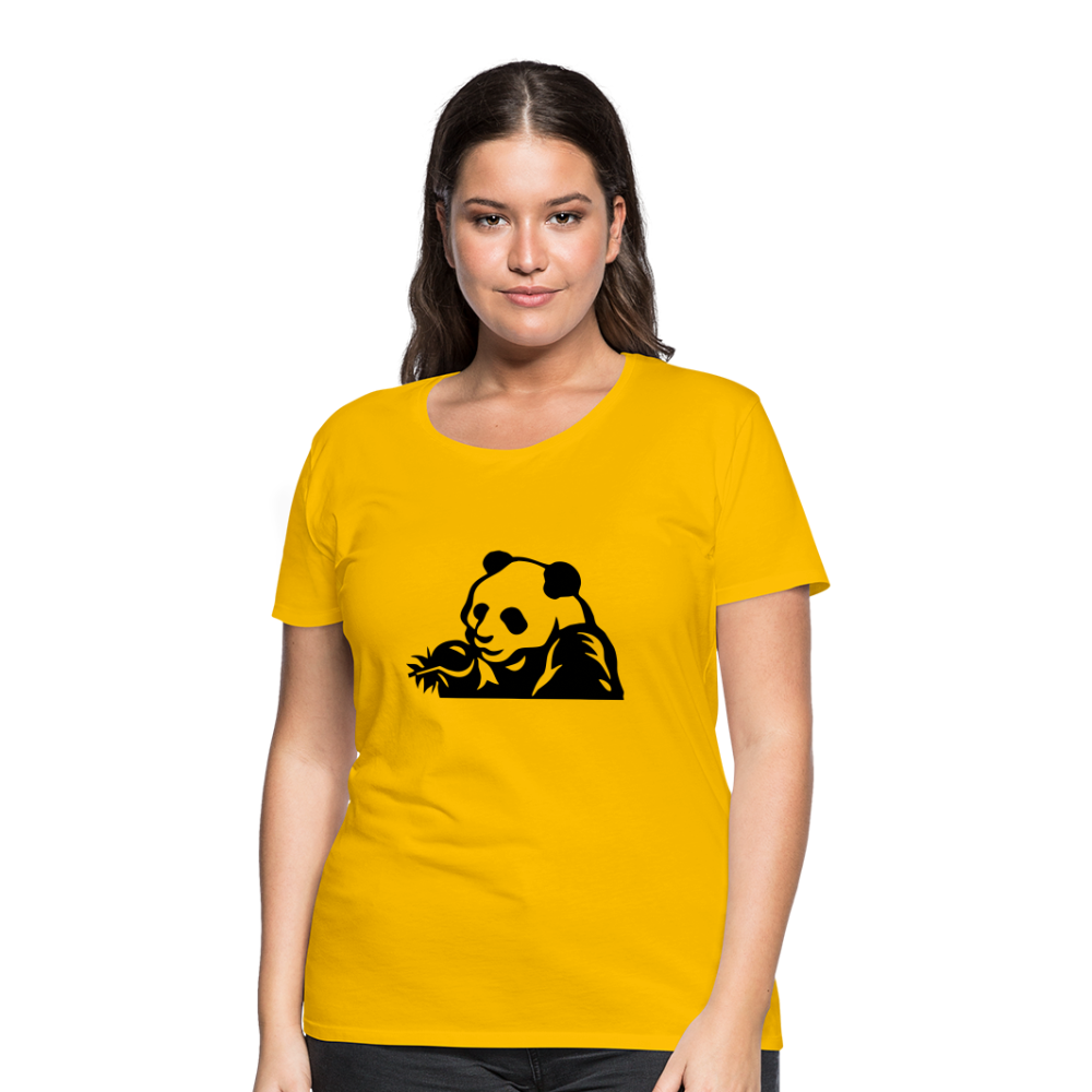 Panda Design T-Shirts for Women | Women’s Premium T-Shirt - sun yellow