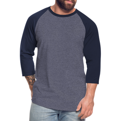 Baseball T-Shirt– Timeless Style & Comfort - heather blue/navy