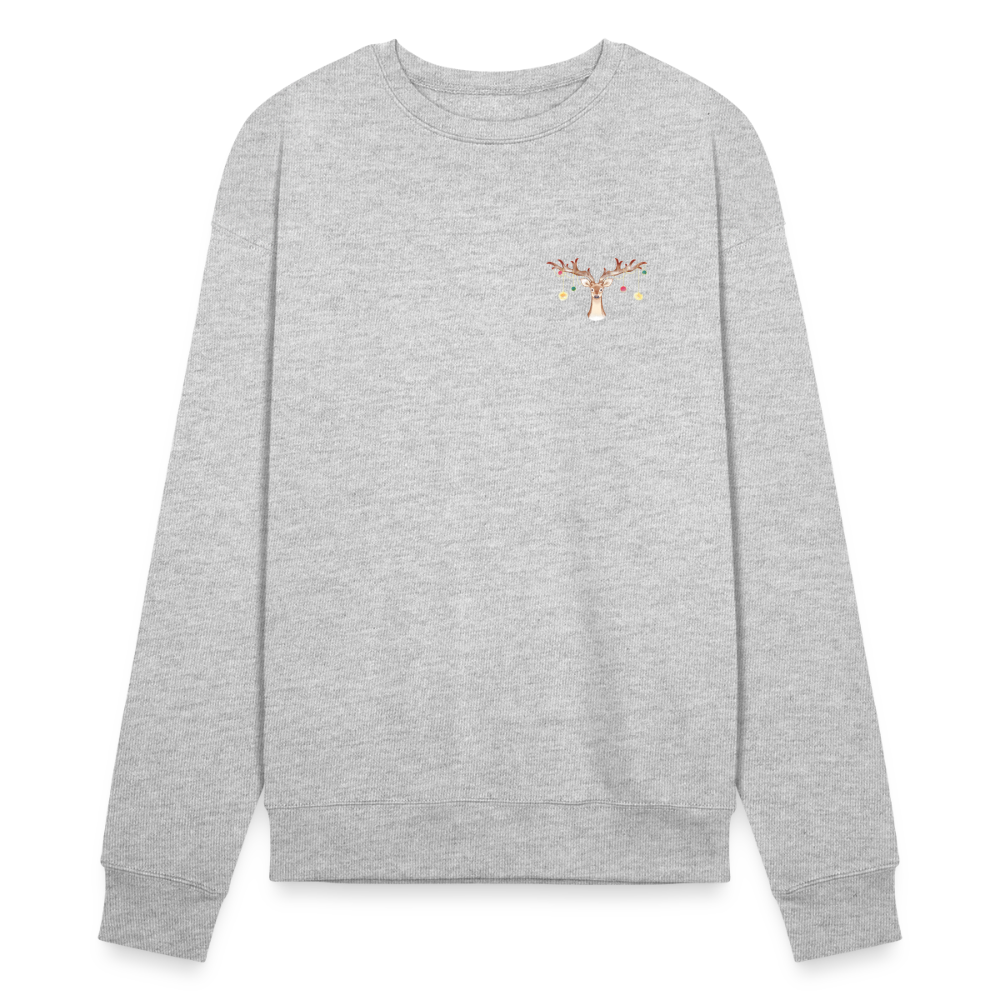 Reindeer with Decorative Hanging Ornaments | Bella + Canvas Unisex Sweatshirt - heather gray