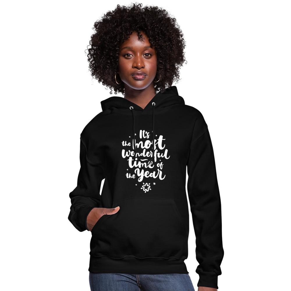 Christmas Hoodies for Her | It's the most wonderful time of the Year |Women's Hoodie - black