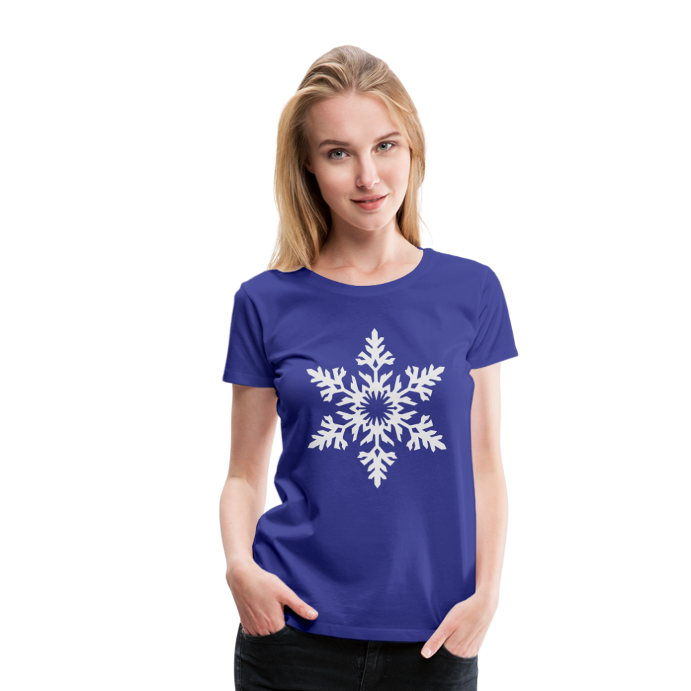 Snowflake Design T-Shirt For Women | Women’s Premium T-Shirt - royal blue